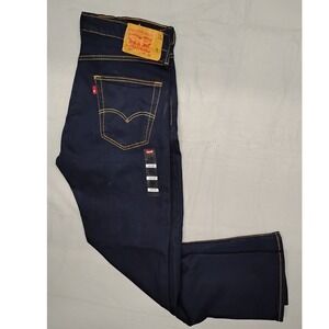 Levi Strauss 501 Original Fit Dark Wash Denim Jeans Mens W34 L32